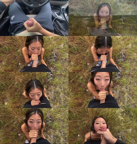 Aeries Steele outdoor blowjob video leaked