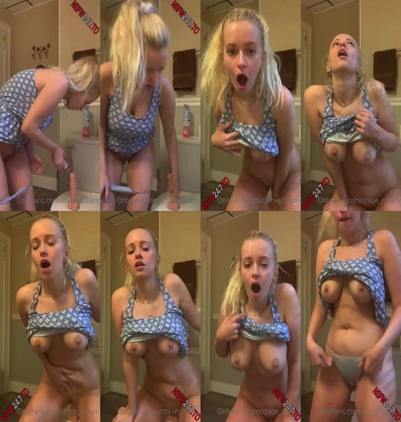 Chloe Cream hot horny girl riding dildo and enjoying video leaked