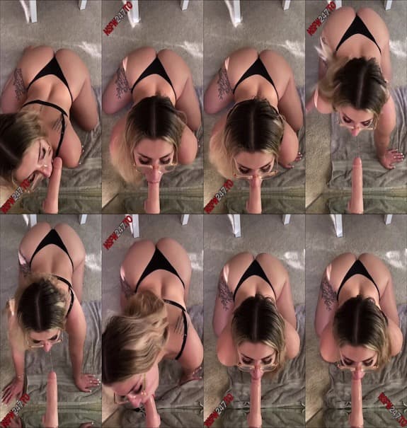 Lilith Cavaliere blowjob sucking dildo video leaked
