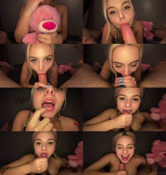 Aria Banks POV close up blowjob with cum in mouth video leaked