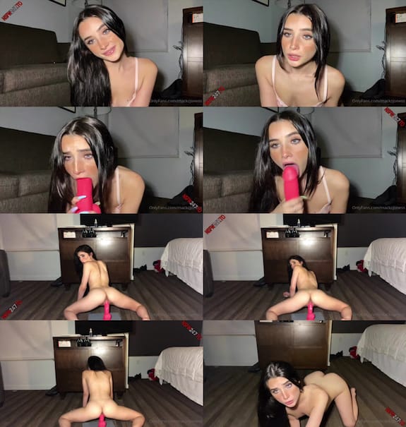 Mackenzie Jones hot girl dildo riding nude teased video leaked