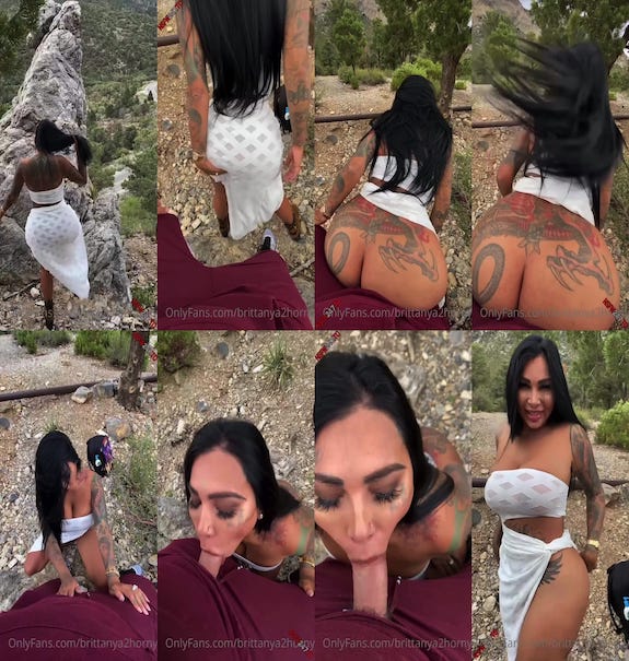 Brittanya Razavi outdoor blowjob on hike video leaked