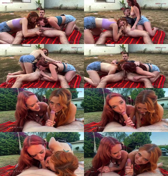 Elly Clutch backyard blowjob with chloe foxxe video leaked