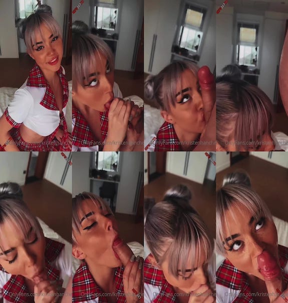 Kristen Hancher school girl blowjob video leaked